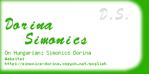 dorina simonics business card